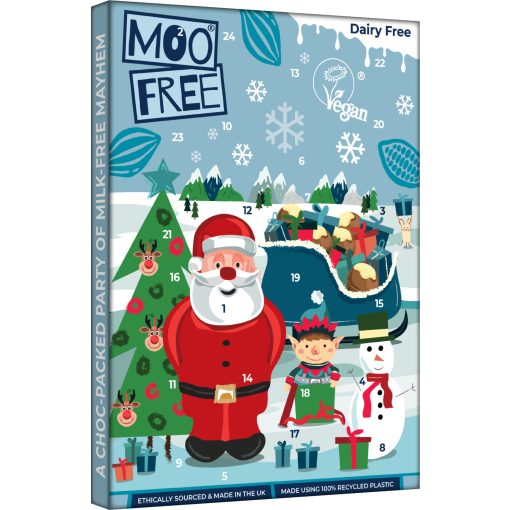 Moo Free Karácsonyi Tejmentes Fehér Csokoládé Adventi naptár 70g