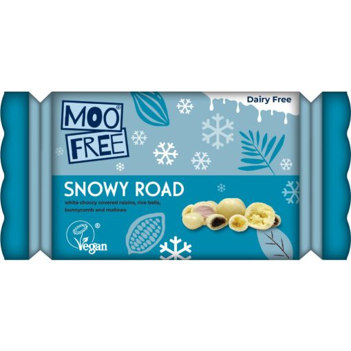 Moo Free Karácsonyi Snowy Road Tejmentes Fehér Csokoládé Drazsé 100g