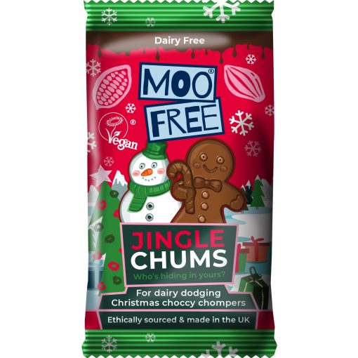 Moo Free Karácsonyi Tejmentes Jingle Chums Csokoládé szelet 15g