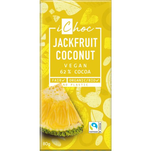 Ichoc BIO Csokoládé Jack Fruit és Kókusz 80g