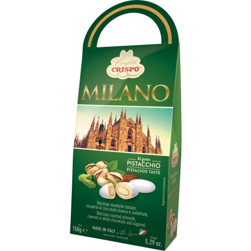 Crispo Drazsé - Milano - Pisztácia ízesítésű Mandula Drazsé 150g