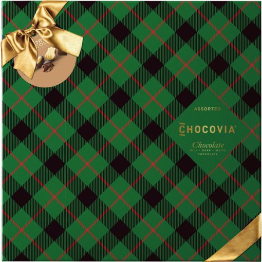 Chocovia - Art Tartan (Skót kockás) Praliné Válogatás 200g